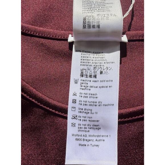 Wolford The Workout Sleeveless Top XS Port Royale Burgundy NWT - Picture 10 of 14